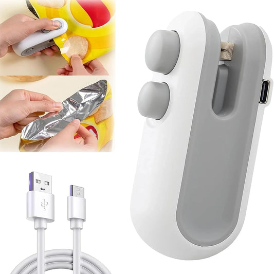 Mini Bag Sealer 2 In 1 Seal Cutter Heat Sealers Type-c Usb Charging Portable Bag Reseller