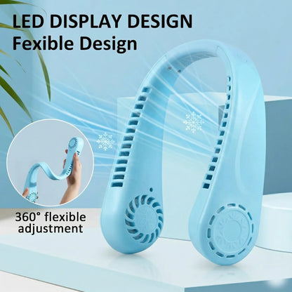 Rechargeable Hanging Neck Fan – Hands-Free Portable Cooling Fan (1 Pc)