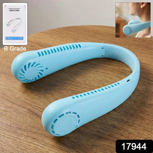 Rechargeable Hanging Neck Fan – Hands-Free Portable Cooling Fan (1 Pc)