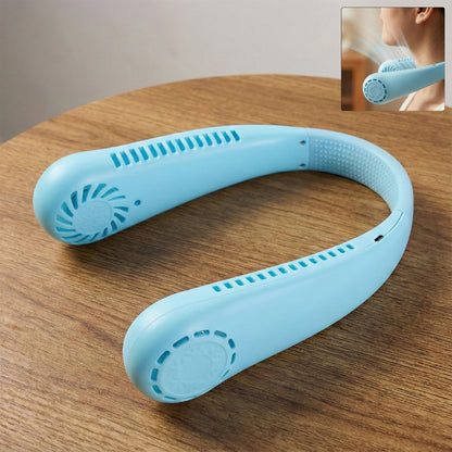 Rechargeable Hanging Neck Fan – Hands-Free Portable Cooling Fan (1 Pc)