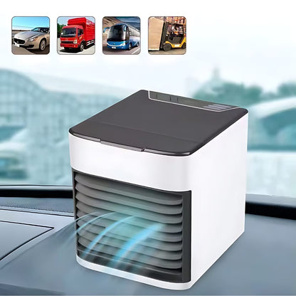 Mini Portable Air Cooler with LED Light | USB Personal AC Fan for Desk, Bedroom & Office